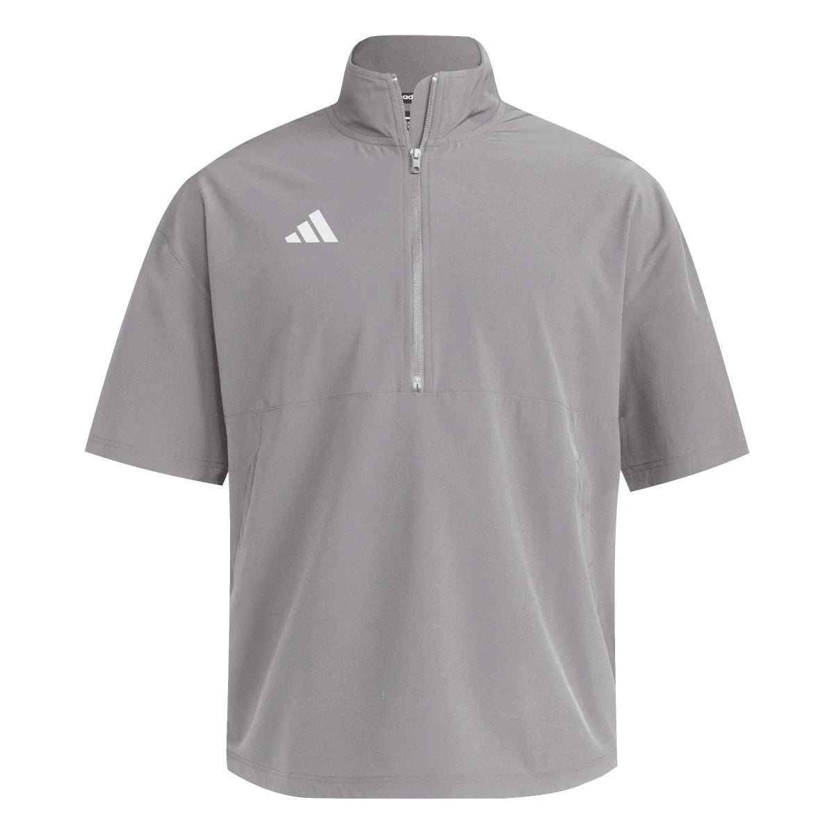 adidas Men's Quarter Zip Woven Short Sleeve Jacket (Tall)-1