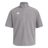 adidas Men's Quarter Zip Woven Short Sleeve Jacket (Tall)-1