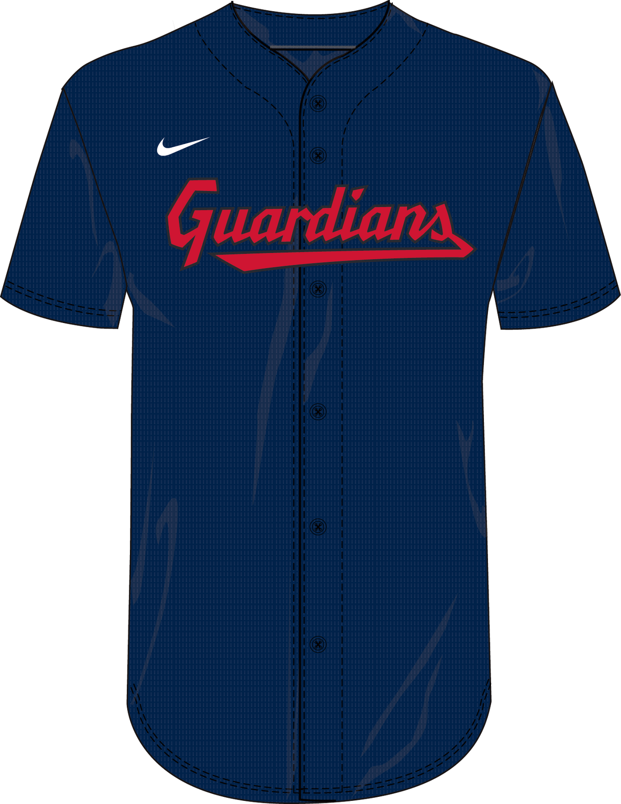 Nike Cleveland Guardians Adult Institutional Full Button Jersey