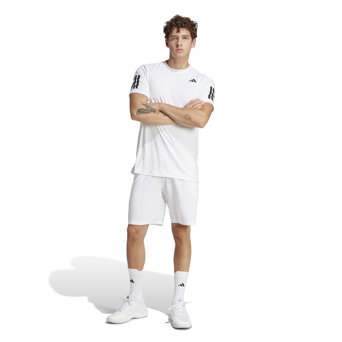 adidas Men's Club 3 Stripe Short-7