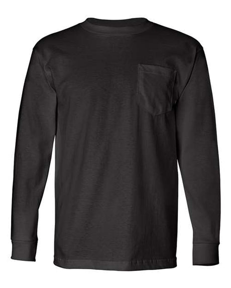 Bayside Men's USA-Made Long Sleeve Pocket T-Shirt-1