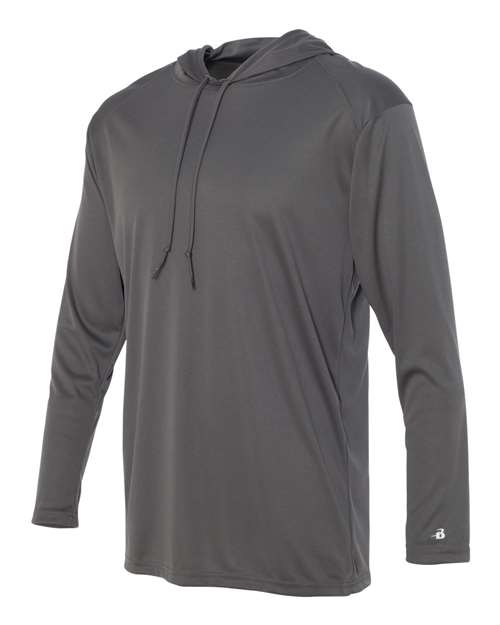 Badger Men's B-Core Hooded Long Sleeve T-Shirt-2