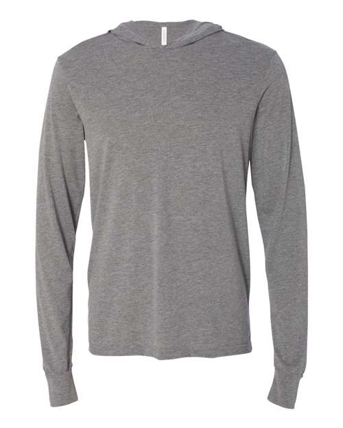 BELLA + CANVAS Men's Jersey Hooded Long Sleeve Tee-1