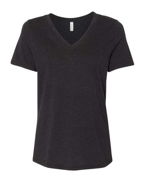 BELLA + CANVAS Women's Relaxed Heather CVC V-Neck Tee-1