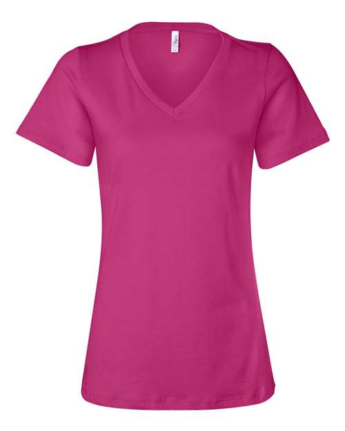 BELLA + CANVAS Women's Relaxed Jersey V-Neck Tee BC6405-1