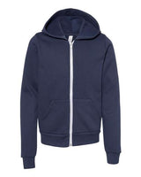 BELLA + CANVAS Youth Sponge Fleece Full-Zip Hoodie Sweatshirt-1