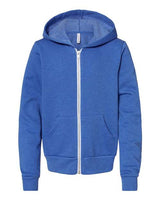 BELLA + CANVAS Youth Sponge Fleece Full-Zip Hoodie Sweatshirt-1