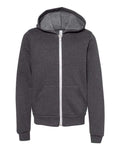 BELLA + CANVAS Youth Sponge Fleece Full-Zip Hoodie Sweatshirt-1