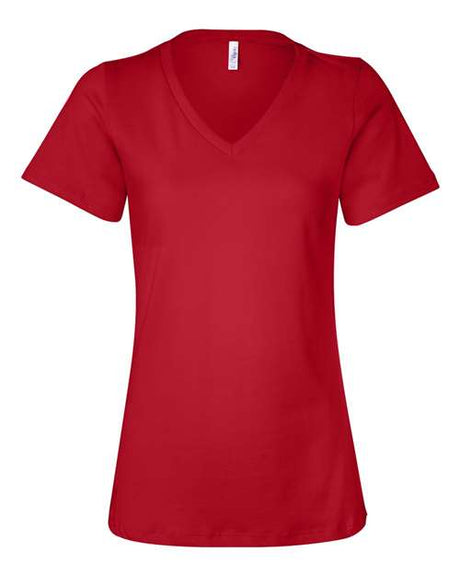 BELLA + CANVAS Women's Relaxed Jersey V-Neck Tee BC6405-1