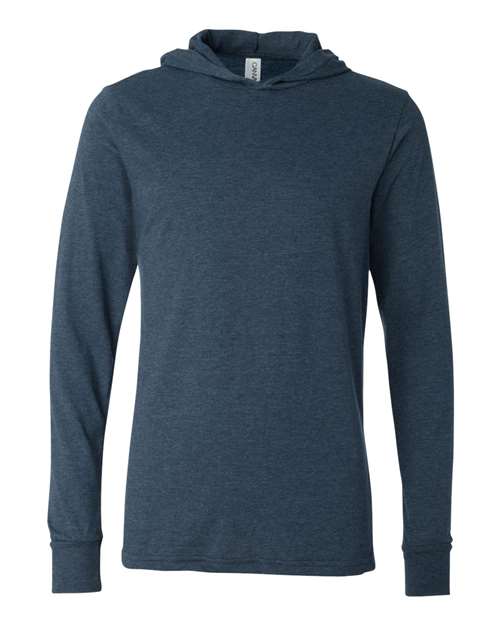 BELLA + CANVAS Men's Jersey Hooded Long Sleeve Tee-1