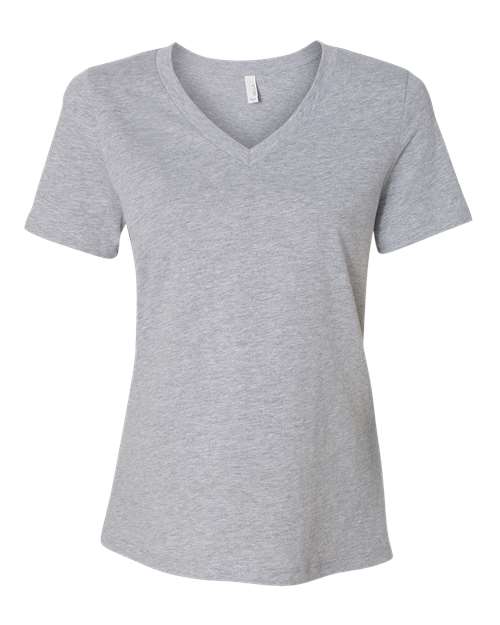 BELLA + CANVAS Women's Relaxed Heather CVC V-Neck Tee-1