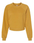 BELLA + CANVAS Women's Crop Raglan Fleece Crewneck Sweatshirt-1