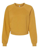 BELLA + CANVAS Women's Crop Raglan Fleece Crewneck Sweatshirt-1