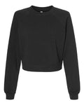 BELLA + CANVAS Women's Crop Raglan Fleece Crewneck Sweatshirt-1