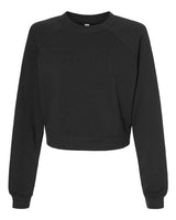 BELLA + CANVAS Women's Crop Raglan Fleece Crewneck Sweatshirt-1