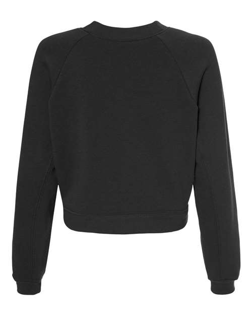 BELLA + CANVAS Women's Crop Raglan Fleece Crewneck Sweatshirt-2