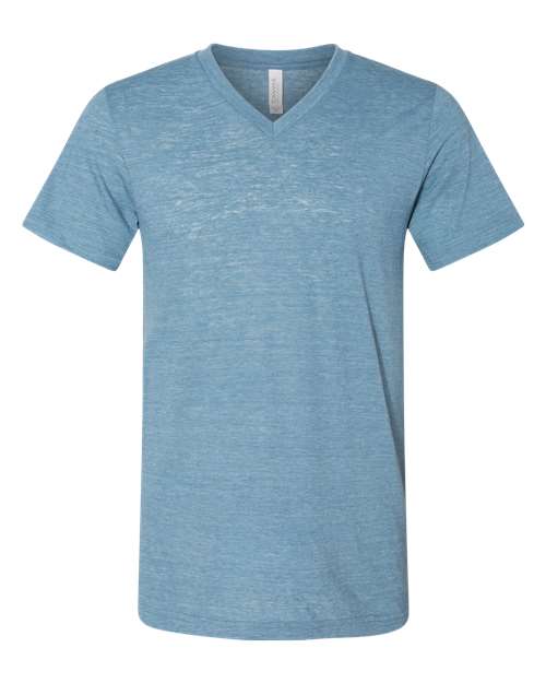 Bella + Canvas Men's   Textured Jersey V-Neck Tee BC3655-1