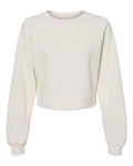 BELLA + CANVAS Women's Crop Raglan Fleece Crewneck Sweatshirt-1