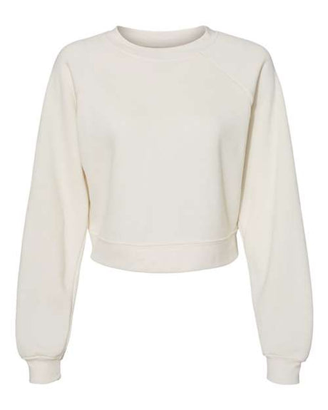 BELLA + CANVAS Women's Crop Raglan Fleece Crewneck Sweatshirt-1