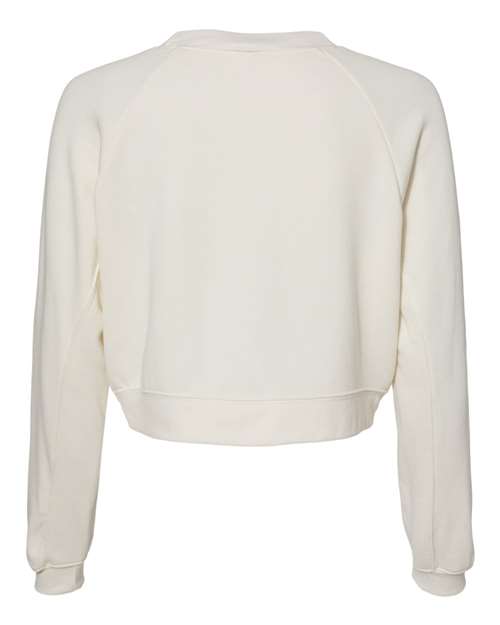BELLA + CANVAS Women's Crop Raglan Fleece Crewneck Sweatshirt-2