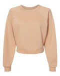 BELLA + CANVAS Women's Crop Raglan Fleece Crewneck Sweatshirt-1