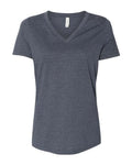 BELLA + CANVAS Women's Relaxed Heather CVC V-Neck Tee-1