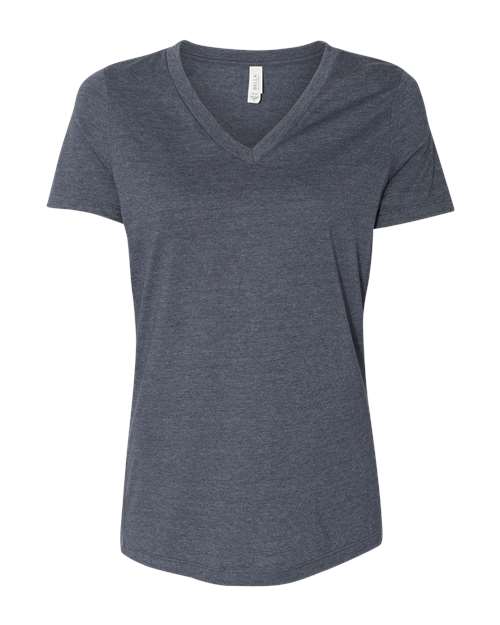 BELLA + CANVAS Women's Relaxed Heather CVC V-Neck Tee-1