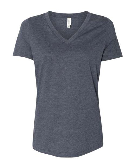 BELLA + CANVAS Women's Relaxed Heather CVC V-Neck Tee-1