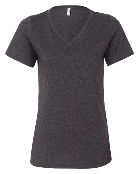 BELLA + CANVAS Women's Relaxed Heather CVC V-Neck Tee-1