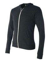 BELLA + CANVAS Men's Triblend Lightweight Full-Zip Hooded Long Sleeve Tee-2