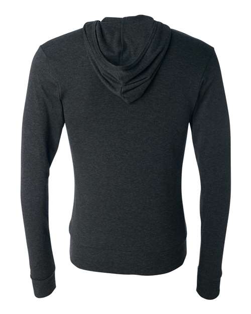 BELLA + CANVAS Men's Triblend Lightweight Full-Zip Hooded Long Sleeve Tee-3