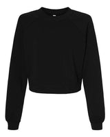 BELLA + CANVAS Women's Crop Raglan Fleece Crewneck Sweatshirt-1