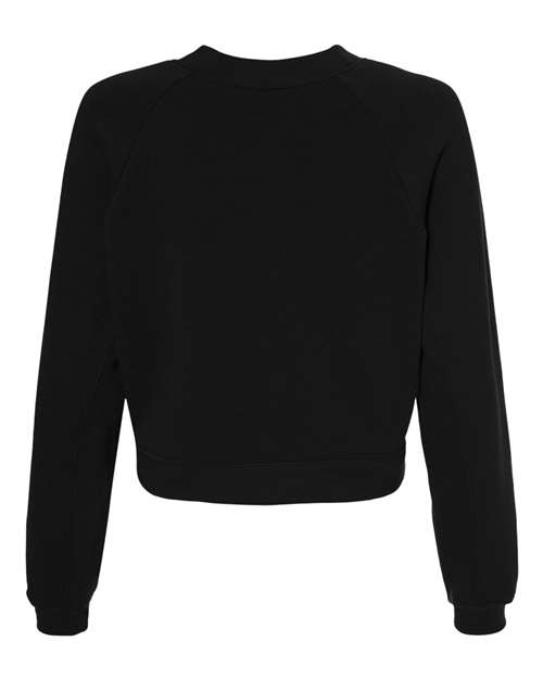 BELLA + CANVAS Women's Crop Raglan Fleece Crewneck Sweatshirt-2