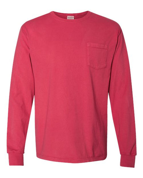 ComfortWash by Hanes Men's Garment-Dyed Long Sleeve T-Shirt With a Pocket-1