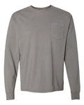 ComfortWash by Hanes Men's Garment-Dyed Long Sleeve T-Shirt With a Pocket-1