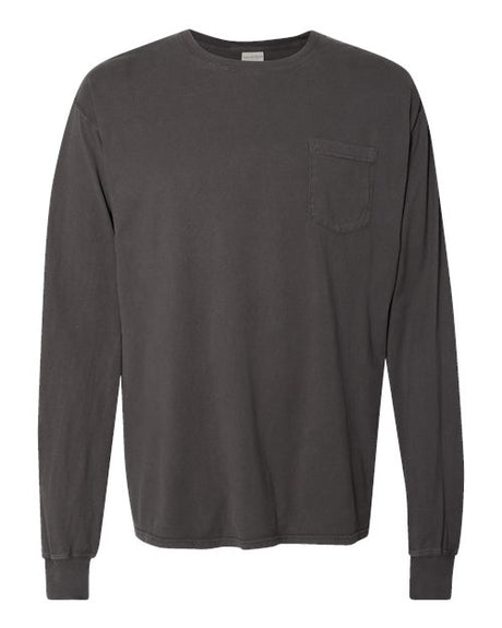 ComfortWash by Hanes Men's Garment-Dyed Long Sleeve T-Shirt With a Pocket-1