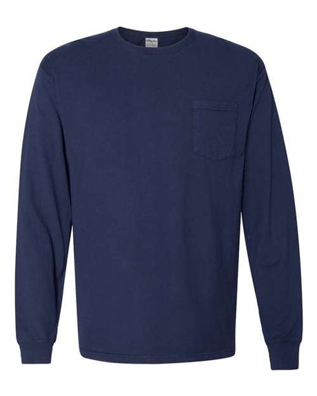 ComfortWash by Hanes Men's Garment-Dyed Long Sleeve T-Shirt With a Pocket-1