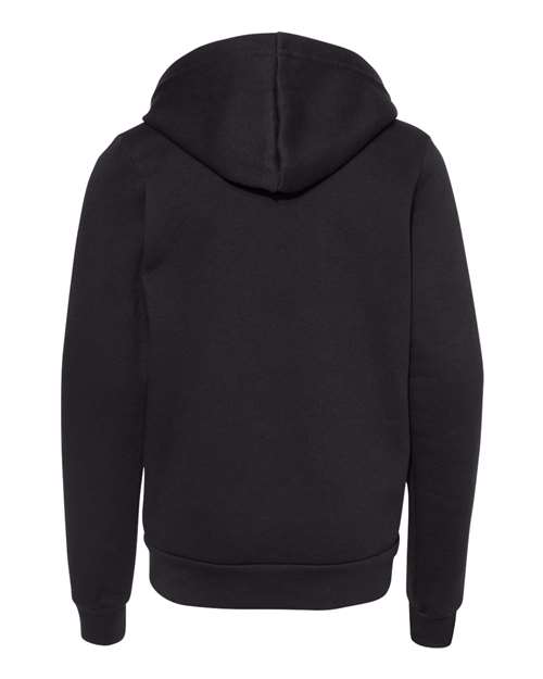 BELLA + CANVAS Youth Sponge Fleece Full-Zip Hoodie Sweatshirt-2