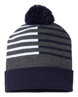 Cap America USA-Made Half Color Beanie