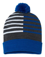Cap America USA-Made Half Color Beanie