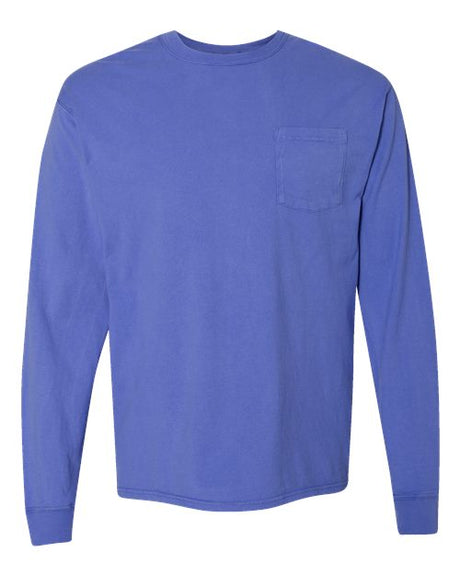 ComfortWash by Hanes Men's Garment-Dyed Long Sleeve T-Shirt With a Pocket-1