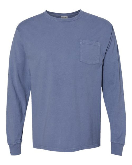 ComfortWash by Hanes Men's Garment-Dyed Long Sleeve T-Shirt With a Pocket-1