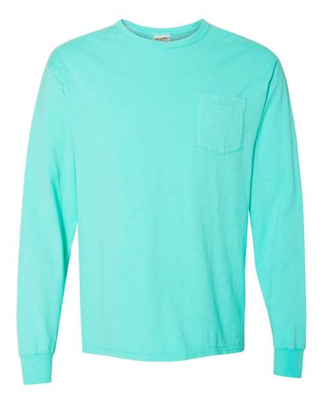 ComfortWash by Hanes Men's Garment-Dyed Long Sleeve T-Shirt With a Pocket-1
