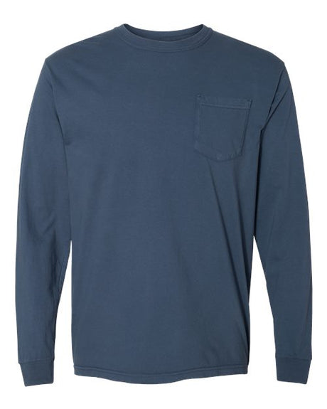 Comfort Colors Men's Garment-Dyed Heavyweight Long Sleeve Pocket T-Shirt-1