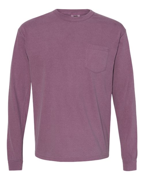Comfort Colors Men's Garment-Dyed Heavyweight Long Sleeve Pocket T-Shirt-1