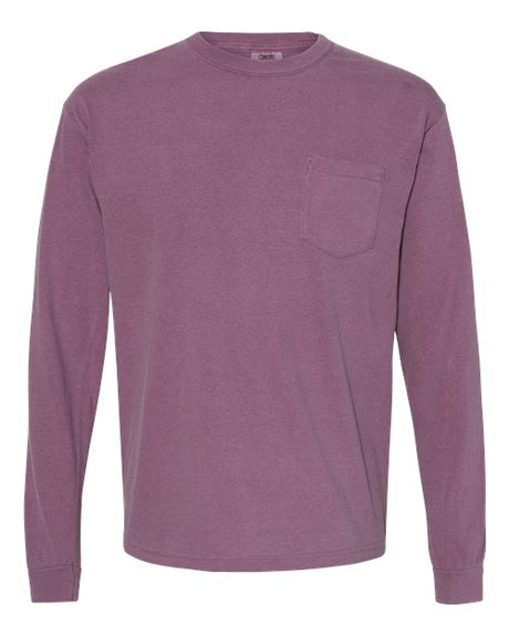 Comfort Colors Men's Garment-Dyed Heavyweight Long Sleeve Pocket T-Shirt-1