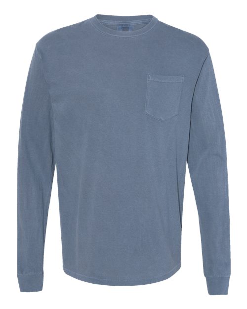 Comfort Colors Men's Garment-Dyed Heavyweight Long Sleeve Pocket T-Shirt-1