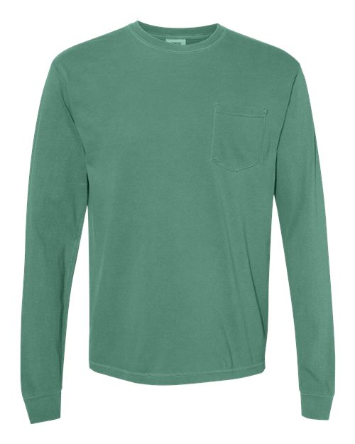 Comfort Colors Men's Garment-Dyed Heavyweight Long Sleeve Pocket T-Shirt-1