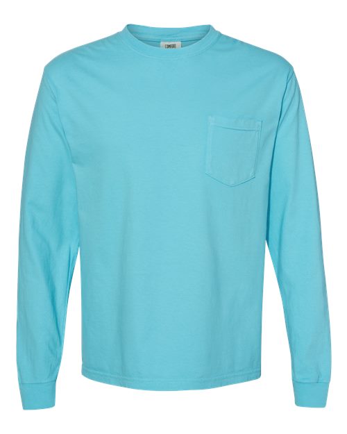 Comfort Colors Men's Garment-Dyed Heavyweight Long Sleeve Pocket T-Shirt-1