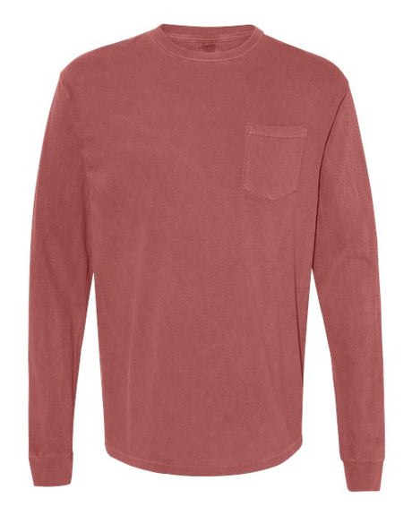 Comfort Colors Men's Garment-Dyed Heavyweight Long Sleeve Pocket T-Shirt-1